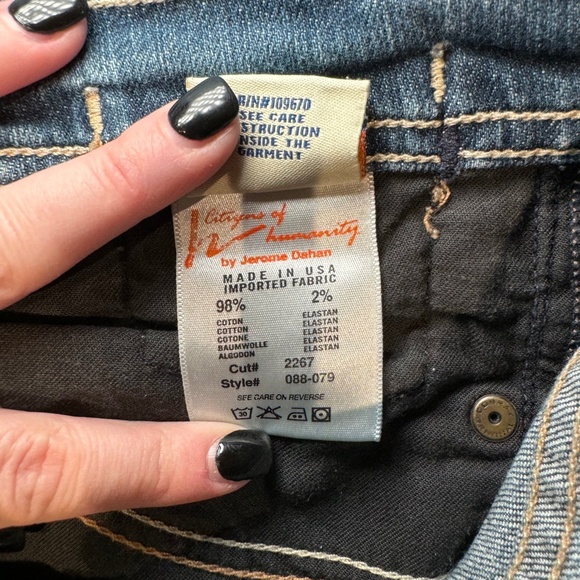 Citizens of Humanity Jeans Women's 29 Blue Paloma Stretch Low Waist Flair Leg - Picture 11 of 11